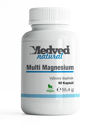 Medveď natural Magnesium multi 60 kapsúl