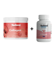 Medveď natural Collagen višňa 180g + Medveď natural SUPER Collagen 90 kapsúl