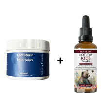 Medveď natural Lactoferin imun caps 60 kapsúl + SYMPETUS BIOTISYM KIDS kvapky 50ml