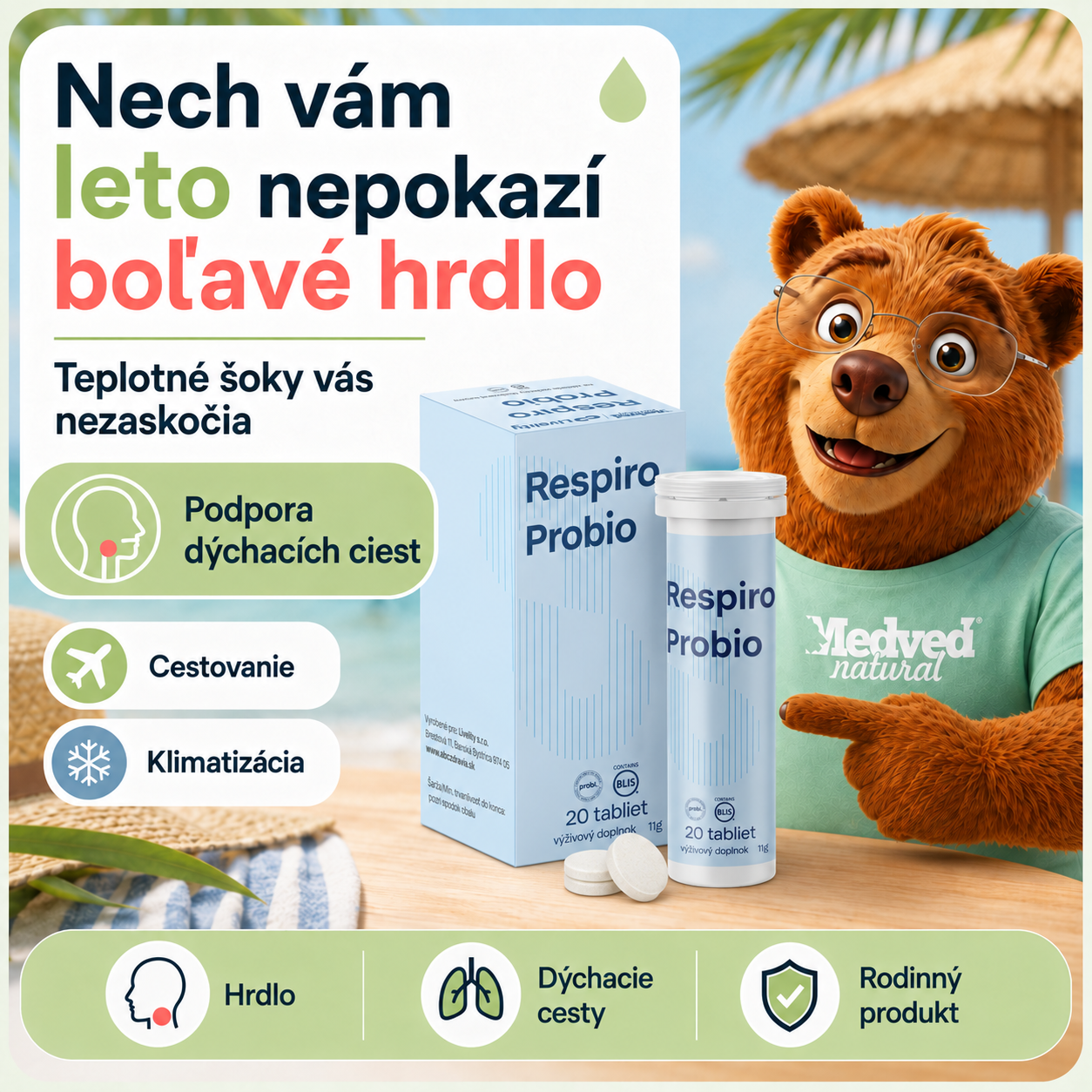 Podpora hrdla aj v lete a na cestách