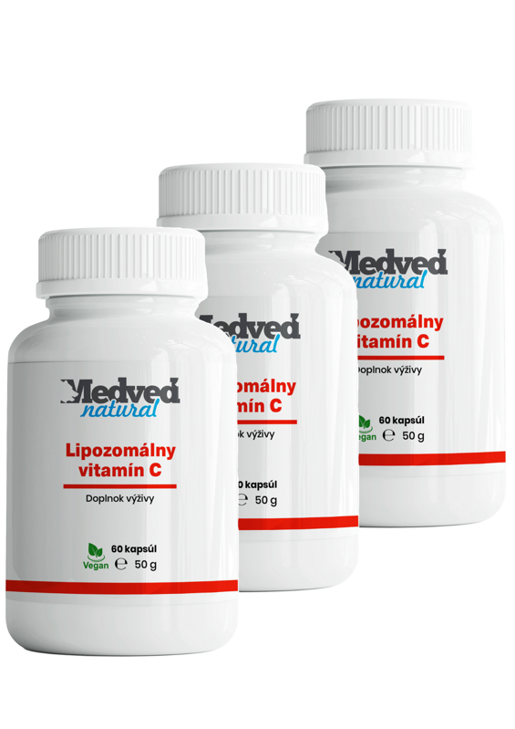 3x Lipozomálny vitamín C 3x 60 kapsúl (180 kapsúl spolu)